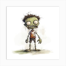 Zombie Boy 1 Art Print