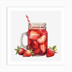 Strawberry Iced Tea 1 Art Print