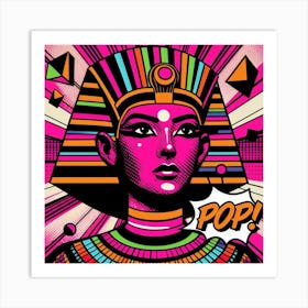 Pop Egyptian Pharaoh Khutaren Art Print