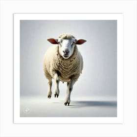 Sheep Running Art Print