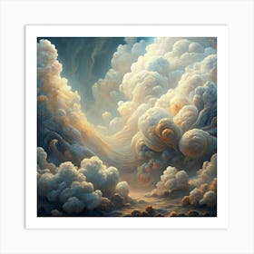 Abstract Cloudscape With A Dreamy Atmosphere Art Print