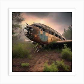 Abandoned Plane 4 Art Print