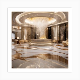 Lobby Of A Luxury Hotel Art Print