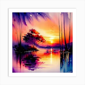 Sunset Painting 1 Art Print