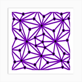 Purple And Black Dots Art Print