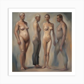 Four Nude Women Art Print