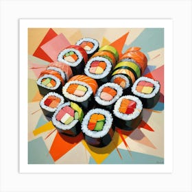 Sushi Rolls Art Print