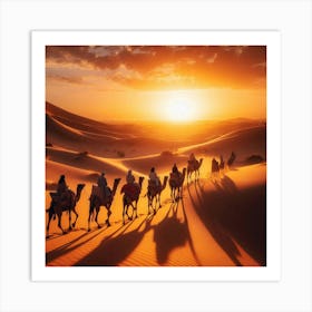 Bedouin Sunset Front Angle 1 Art Print