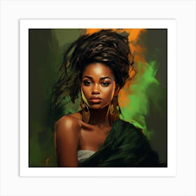 African Woman Painting 3 Art Print
