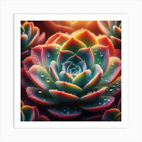 Colorful Succulents Art Print