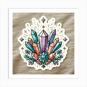 Crystals Sticker Art Print