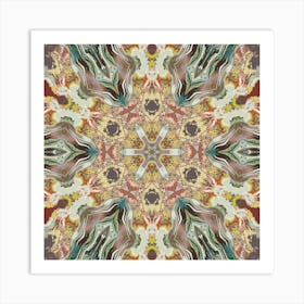 Green Nature Mandala Art Print