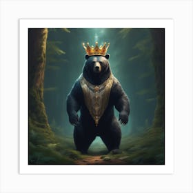 King Bear Art Print