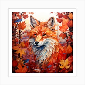 Fox In Autumn Art Print