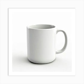 White Coffee Mug Isolated On White Art Print