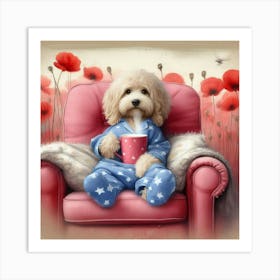 Dog In Pajamas 2 Art Print