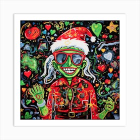 Zombie Santa Art Print