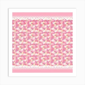 Peony Pattern Pink Scrapbookin 1 Art Print