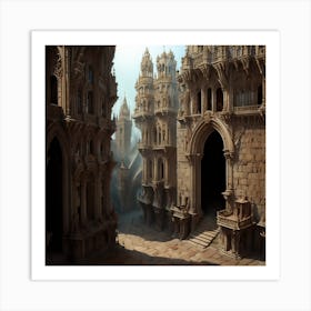 Old medieval sity 2 Art Print