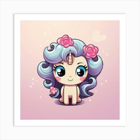 Cute Unicorn 342 Art Print