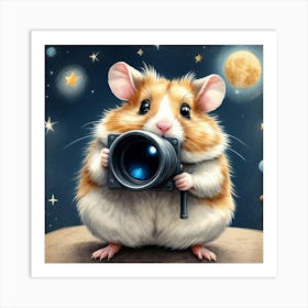 Hamster With A Camera 1 Art Print