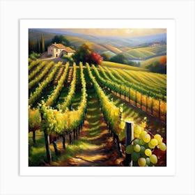 Vineyards In Tuscany 3 Art Print