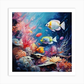 Colorful Fishes Art Print