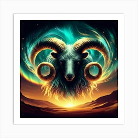 Zodiac Ram 39 Art Print