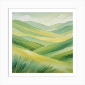 Green Hills Art Print