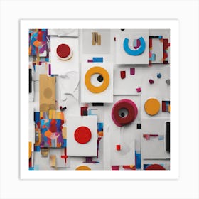 Abstract Collage Art Print