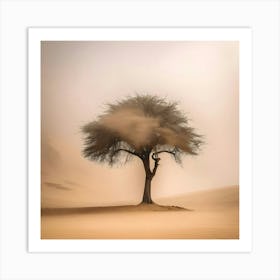 Tree In The Desert Art Print