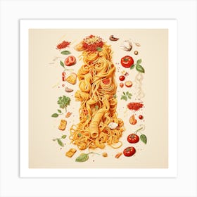 Italian Food Illustration Art Print