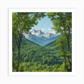 View Of The Mountains Art Print
