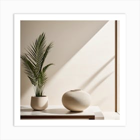 Two Vases On A Table Art Print