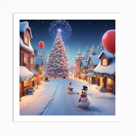 Christmas Village Art Print