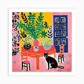 Cat In The House Art Print