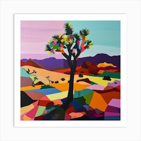Colourful Abstract Joshua Tree National Park Usa 6 Art Print