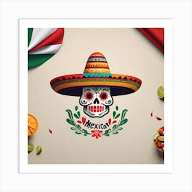 Mexican Skull 83 Art Print