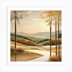 Landscape Painting 225 Art Print