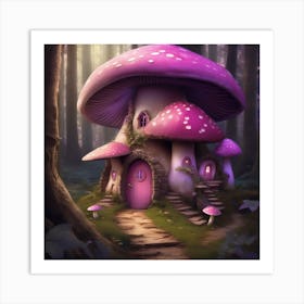 Mushie house Art Print