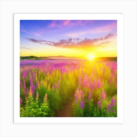 Dreamshaper V7 Photo Beautiful Colorful Wild Plants Background 0 Art Print