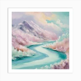 Pink River 1 Art Print