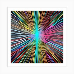 Rainbow Burst 12 Art Print