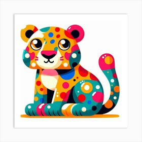 Polka Dot Leopard Art Print