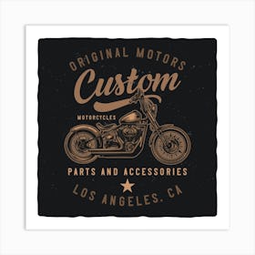 Vintage Motorcycle Logo Art Print