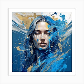 'Blue Woman' Art Print