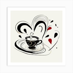 Coffee Love Illustration 2 Art Print