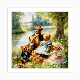 Riverside Picnic Art Print