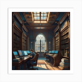 Digital Library Art Print