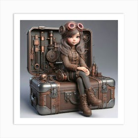 Steampunk Girl 30 Art Print